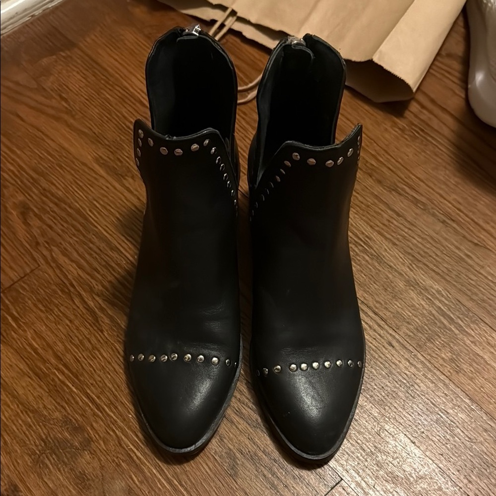 Steve Madden Black Studded Ankle Booties